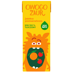 OWOCOZAUR sok jabłko pomarańcza NFC 200 ml